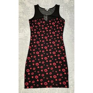 4 For $20 Charlotte Russe Size Small Hearts & Kisses Polka Dot Mini Dress